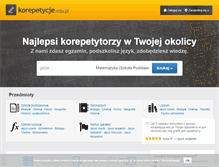 Tablet Screenshot of korepetycje.edu.pl
